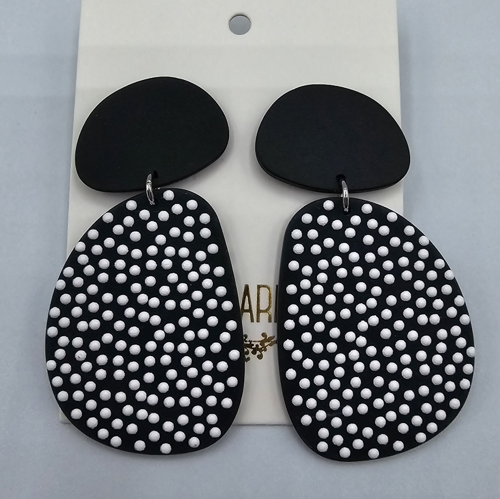 Kinsley Armelle Tango Collection Silver Dottie Drop Earrings